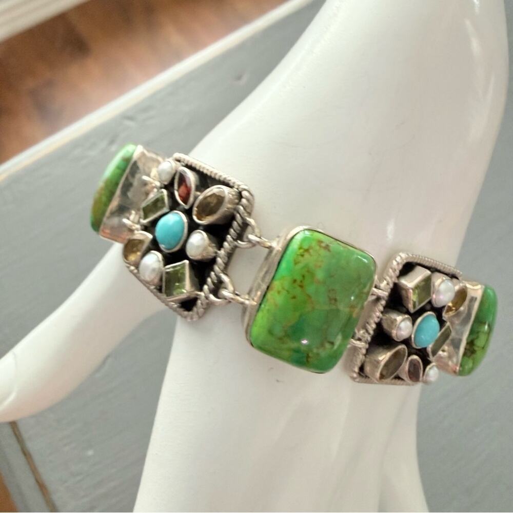 Nicky Butler 925 Sterling Silver Stone Bracelet